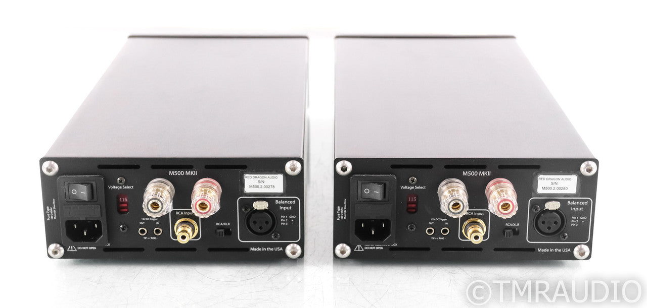 Red Dragon M500 MKII Mono Power Amplifier; M-500 MK2; Black Pair