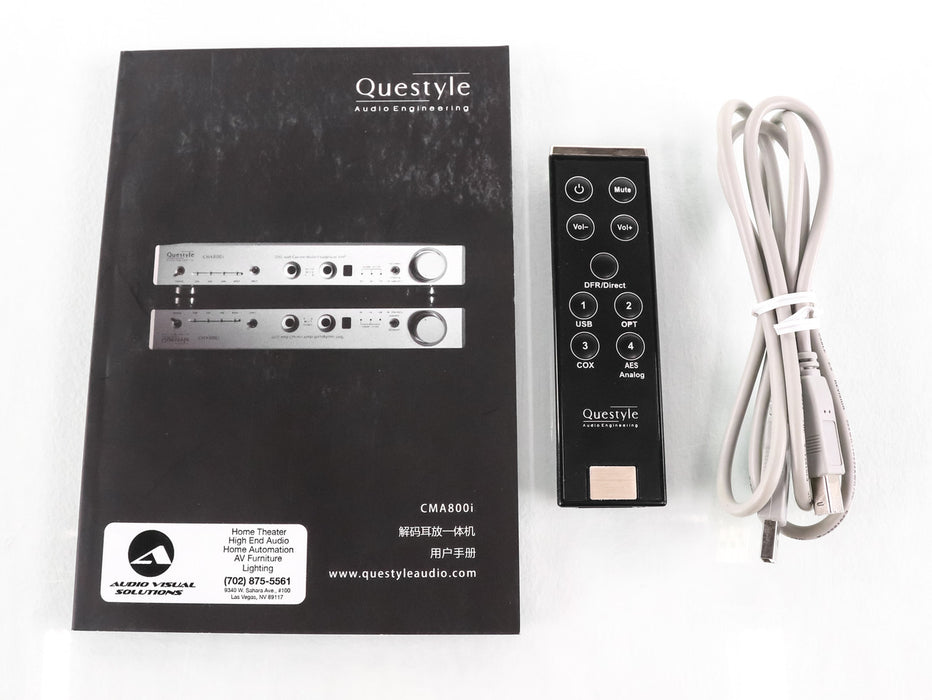 Questyle CMA800i DAC / Headphone Amplifier; USB; Silver; CMA-800i (No Remote)