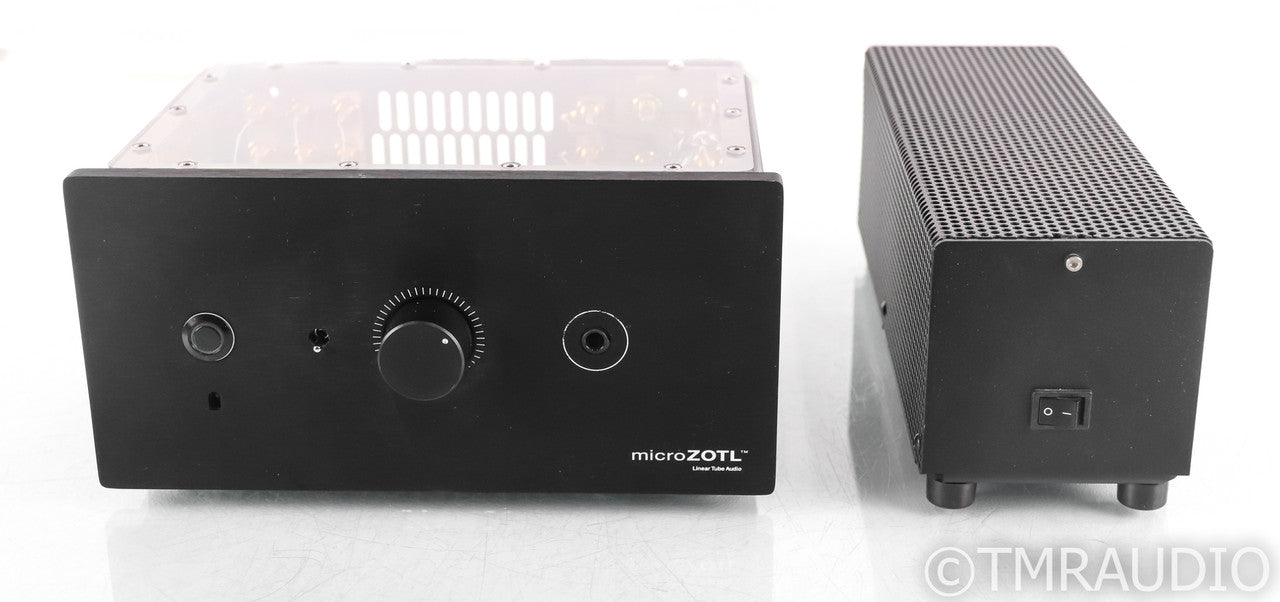 Linear Tube Audio MicroZOTL MZ2 Stereo Tube Headphone Amplifier; LPS; Remote