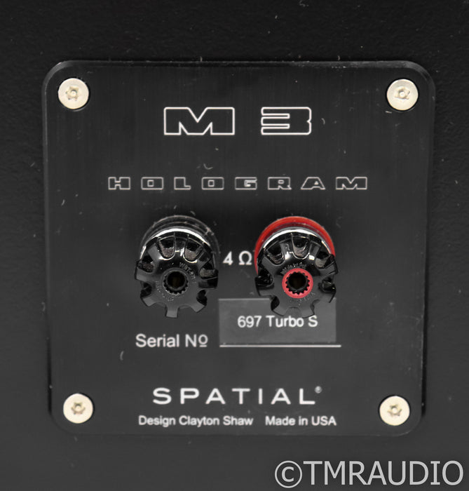 Spatial M3 Hologram Turbo S Floorstanding Speakers; M-3; Black Open Baffle Pair