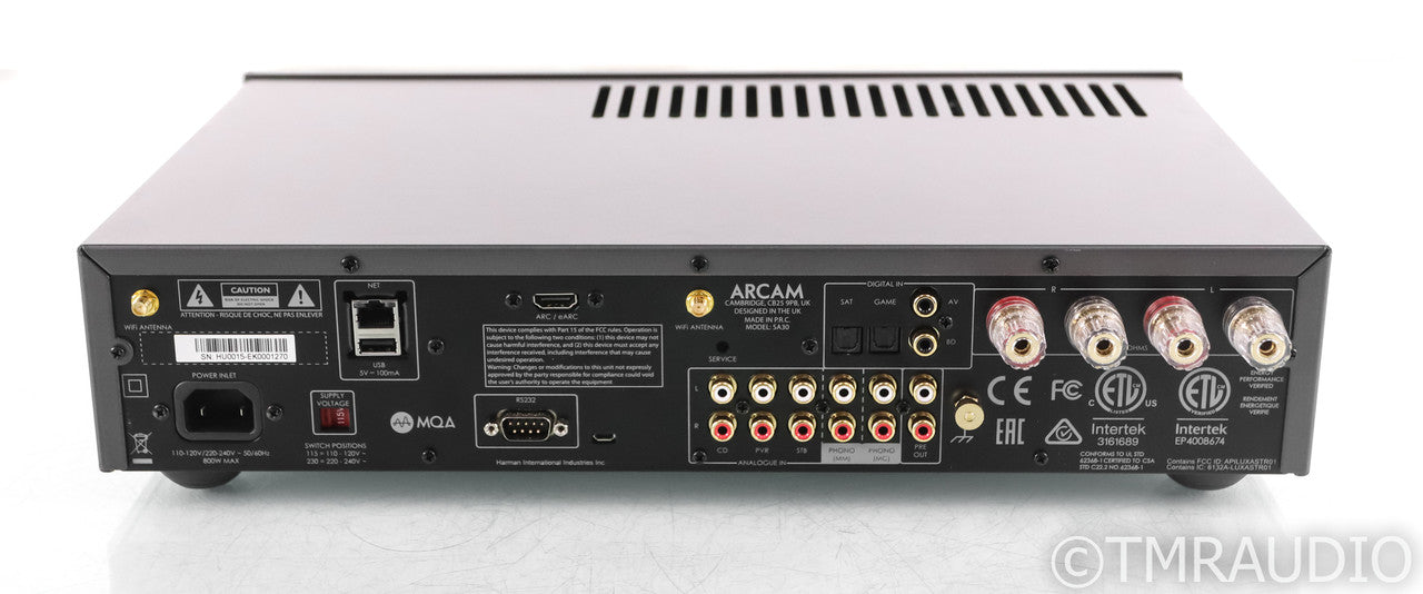 Arcam SA30 Stereo Integrated Amplifier; Remote; Wireless; MM / MC Phono