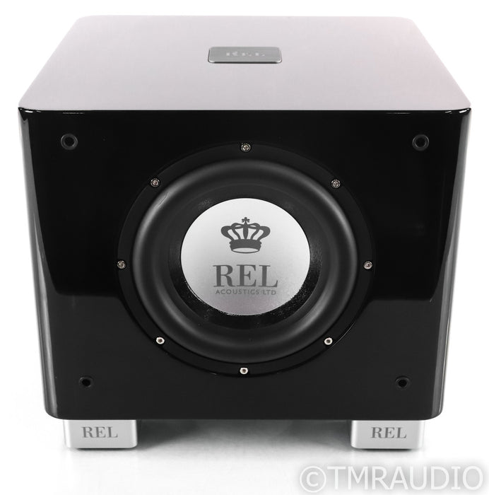 REL T/7x Powered 8" Powered Subwoofer; Piano Black; T7X (Open Box)
