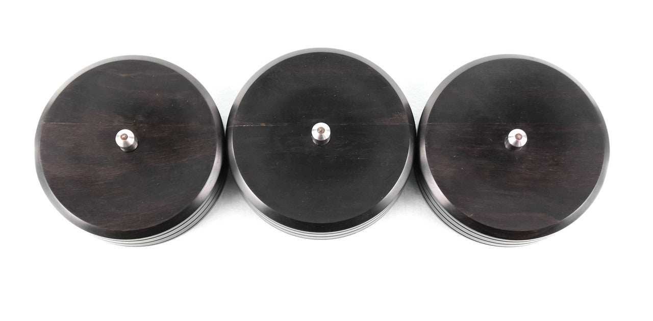 Shun Mook Mpingo Giant Diamond Isolation Footers; Set of Three