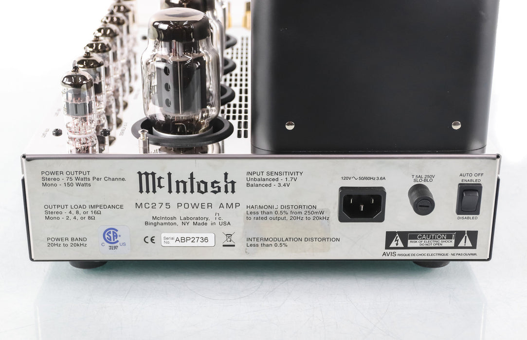 McIntosh MC275 MKVI Stereo Tube Power Amplifier; MC-275; Mk6