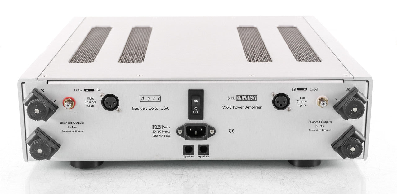Ayre Acoustics VX-5 Twenty Stereo Power Amplifier; VX5-20; Silver