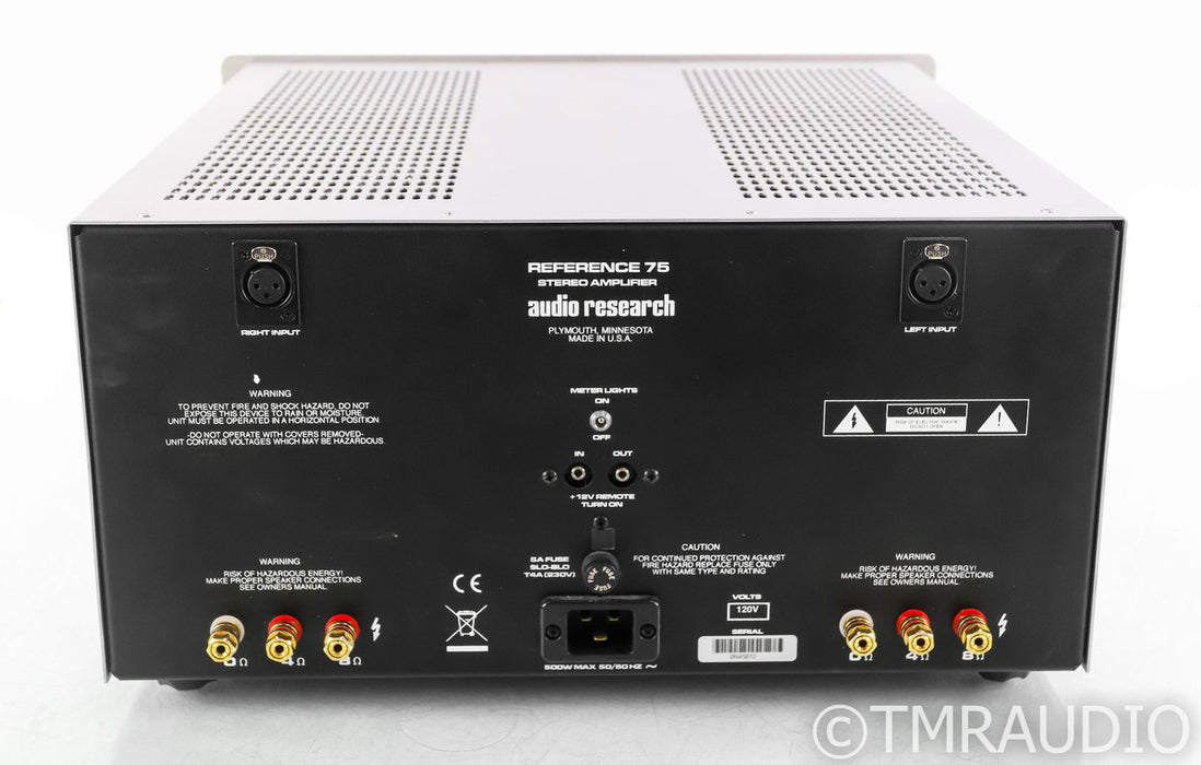 Audio Research Reference 75 Stereo Tube Power Amplifier; Ref 75; Silver