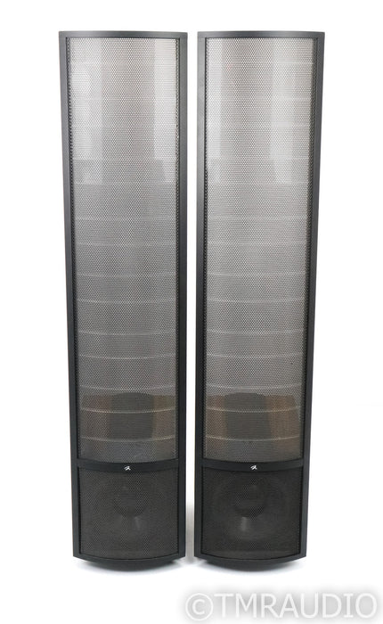 Martin Logan Montis Floorstanding Electrostatic Hybrid Speakers; Zebra Wood Pair