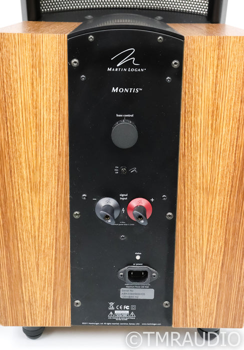 Martin Logan Montis Floorstanding Electrostatic Hybrid Speakers; Zebra Wood Pair