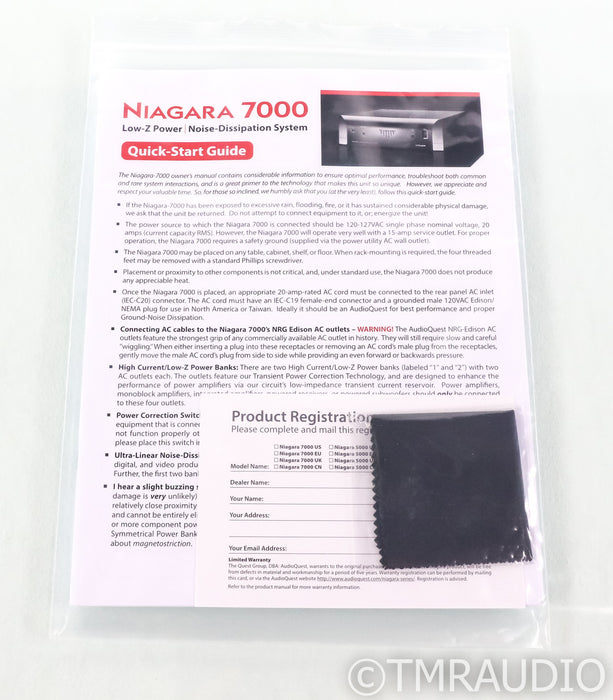 AudioQuest Niagara 7000 AC Power Line Conditioner; Chrome (Open Box)