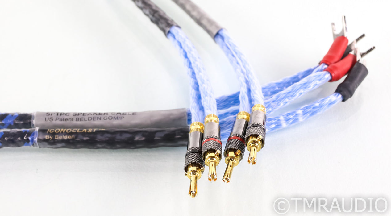 Belden Iconoclast SPTPC Silver Plated Speaker Cables; 6ft Pair w/ Jumpers