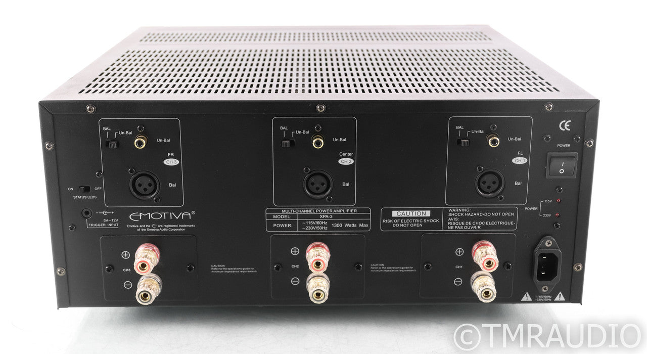 Emotiva XPA-3 Three Channel Power Amplifier; XPA3; Black