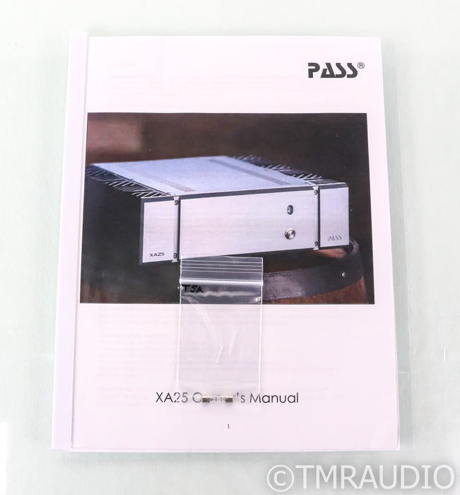 Pass Labs XA25 Stereo Power Amplifier; XA-25; Silver