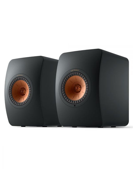 KEF LS50 Wireless II Powered Bookshelf Speakers; Carbon Black Pair (New)