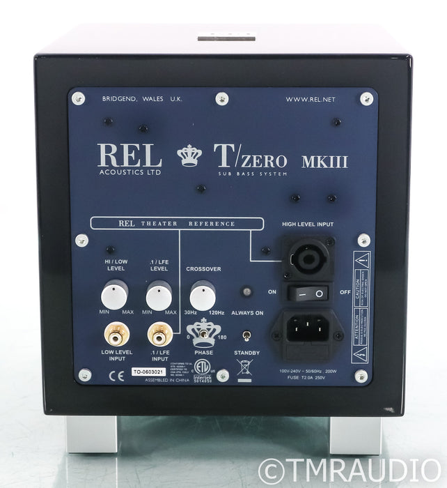 REL TZero MKIII 6.5" Powered Subwoofer; Gloss Black
