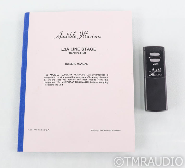 Audible Illusions Modulus L3A Stereo Tube Preamplifier; L3-A; Remote