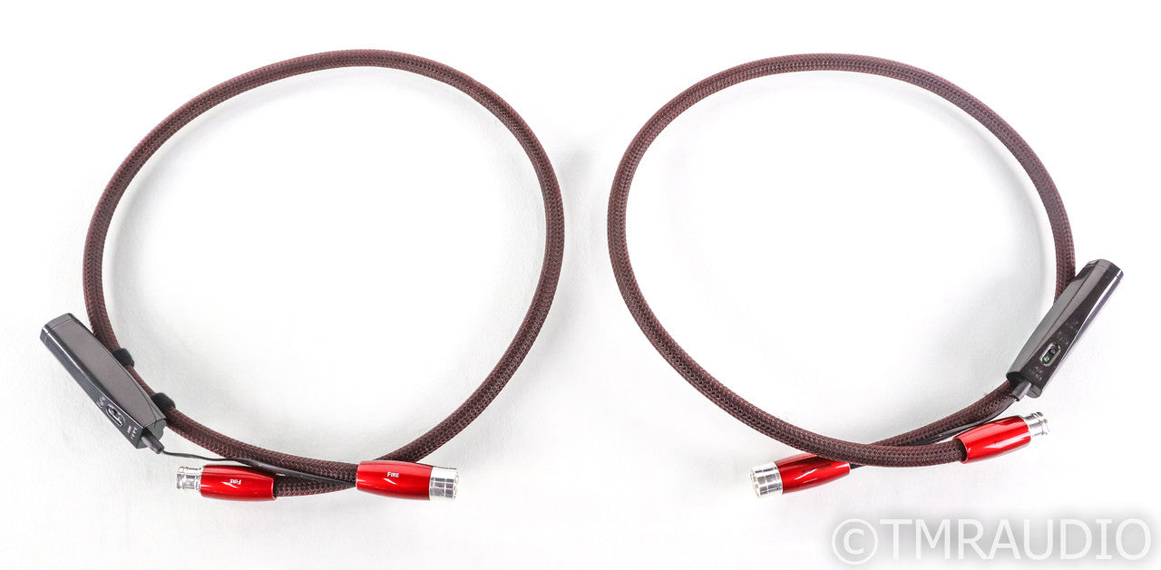AudioQuest Fire XLR Cables; 1m Pair Balanced Interconnects; 72v DBS  (Open Box)