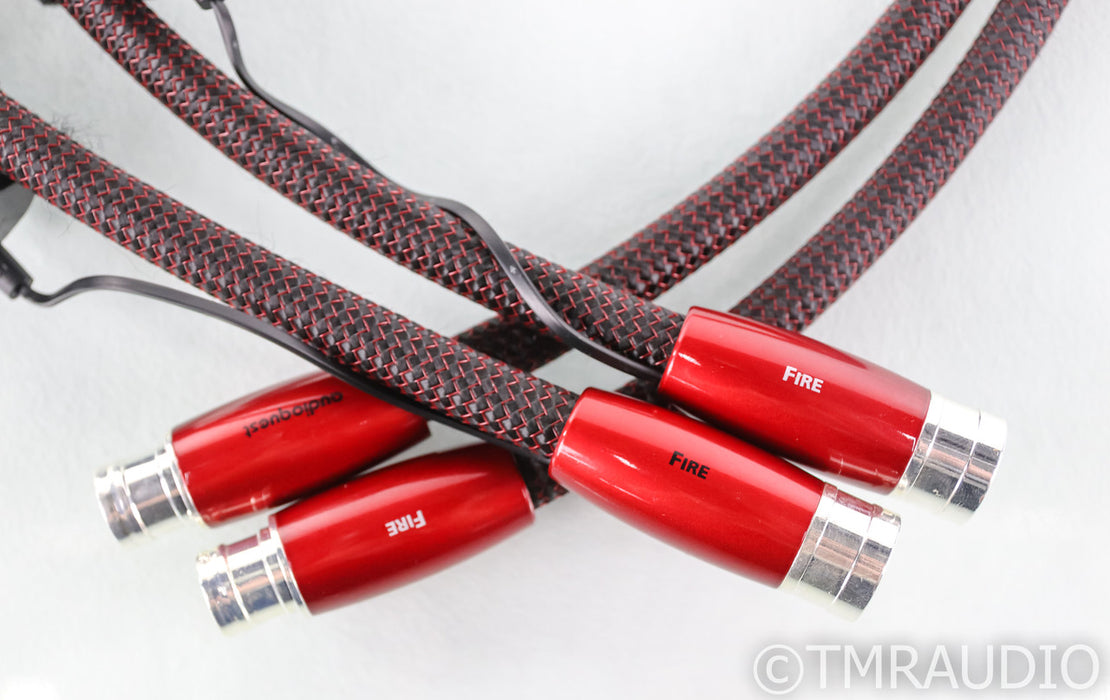 AudioQuest Fire XLR Cables; 1m Pair Balanced Interconnects; 72v DBS  (Open Box)
