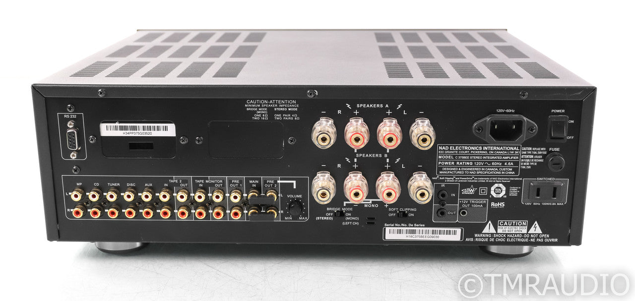 NAD C 375BEE Stereo Integrated Amplifier; Remote; MM / MC Phono; C375BEE
