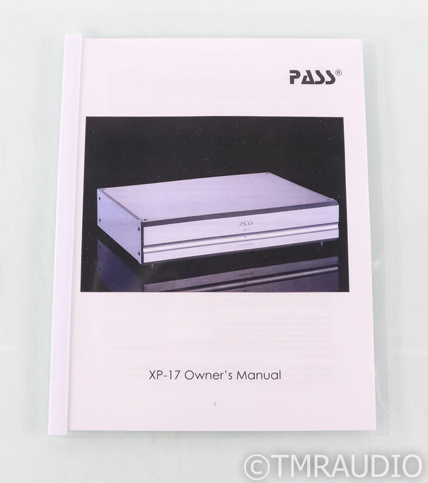 Pass Labs XP-17 MM / MC Phono Preamplifier; XP17; Silver