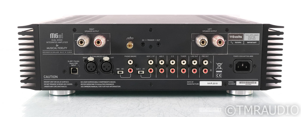 Musical Fidelity M6si Stereo Integrated Amplifier; Remote; USB; M-6si; Silver