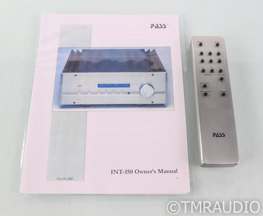 Pass Labs INT-150 Stereo Integrated Amplifier; INT150; Remote