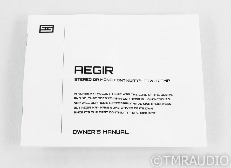 Schiit Aegir Stereo Power Amplifier; Black