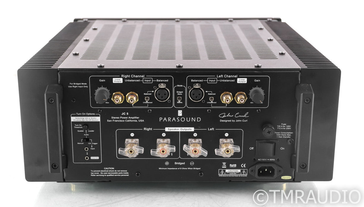 Parasound Halo JC 5 Stereo Power Amplifier; JC5; John Curl; Black