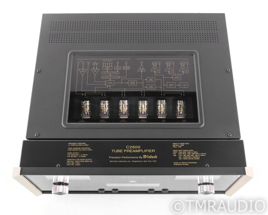 McIntosh C2600 Stereo Tube Preamplifier; C-2600; DAC; Remote; MM / MC Phono