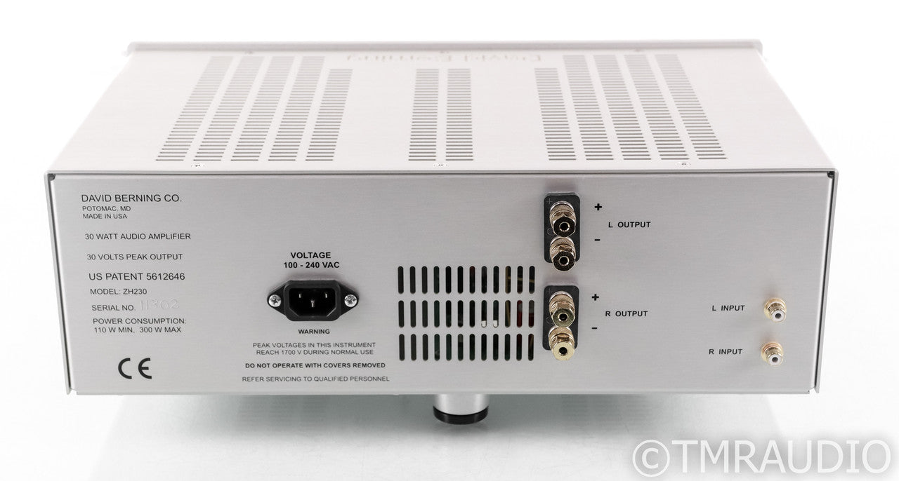 David Berning ZH230 Stereo Tube Amplifier; ZH-230; Silver