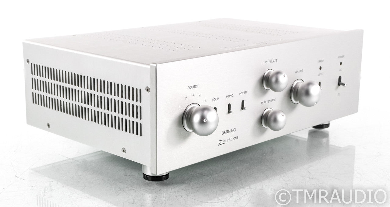 Berning ZOTL Pre One Stereo Tube Preamplifier; Pre-1; Silver