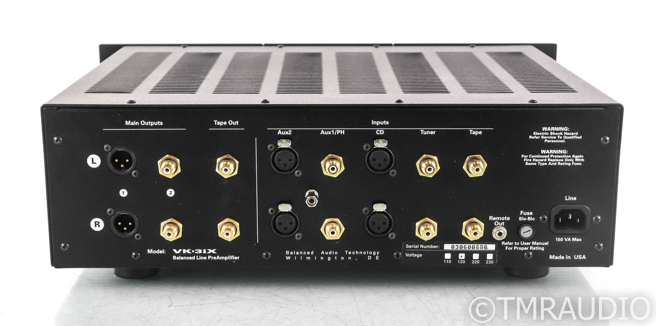 BAT VK-3ix Stereo Preamplifier; VK3ix; Remote; Black; No Phono Stage
