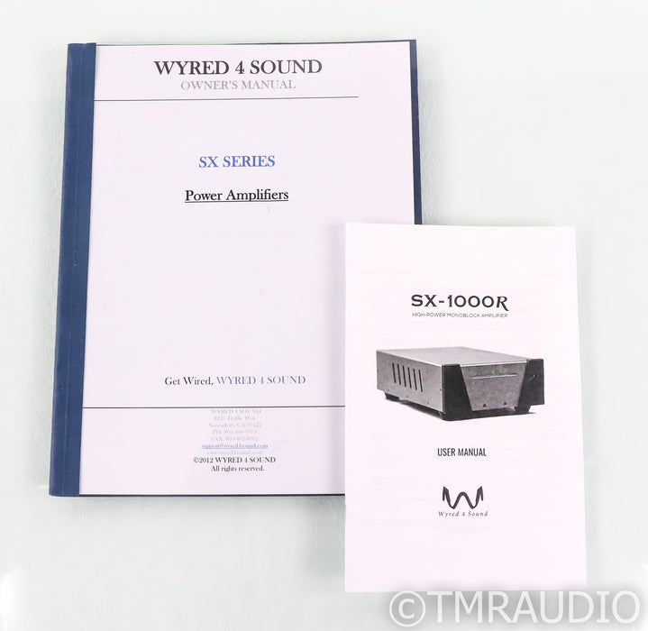 Wyred 4 Sound SX-1000R Mono Power Amplifier; Black Pair; SX1000R