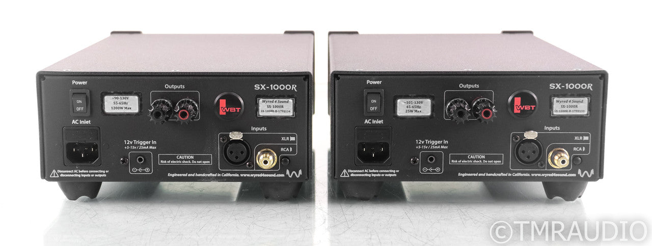 Wyred 4 Sound SX-1000R Mono Power Amplifier; Black Pair; SX1000R
