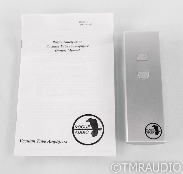 Rogue Audio Ninety-Nine Stereo Tube Preamplifier; Silver; 99; Remote