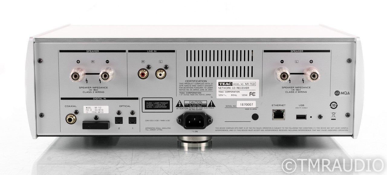 TEAC NR-7CD Network CD Player / Integrated Amplifier; NR7CD; Remote; Silver