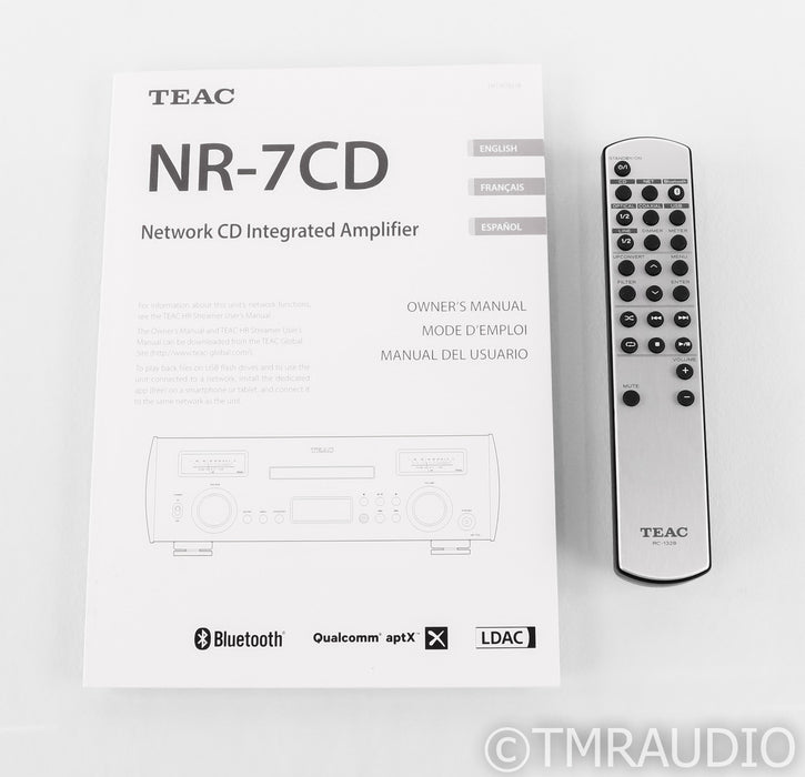 TEAC NR-7CD Network CD Player / Integrated Amplifier; NR7CD; Remote; Silver