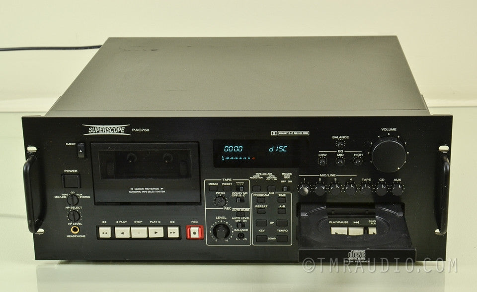 Superscope PAC750 Cassette Deck / CD Player Combo