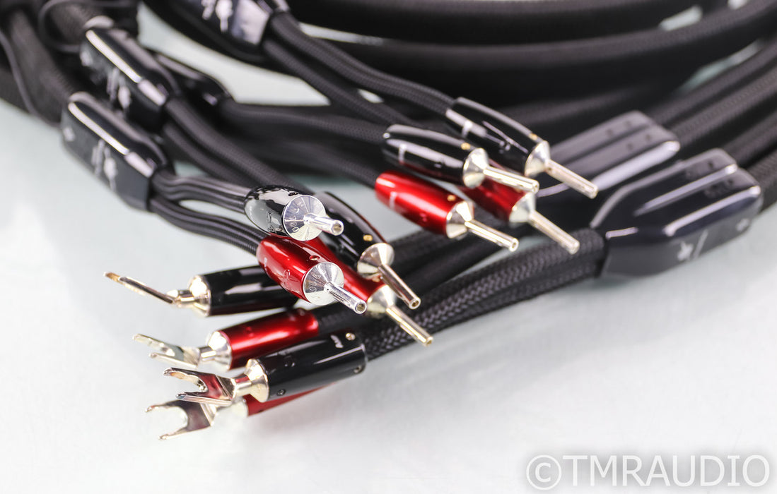 AudioQuest William Tell Silver Bi-Wire Speaker Cables; 8ft Pair; 72v DBS