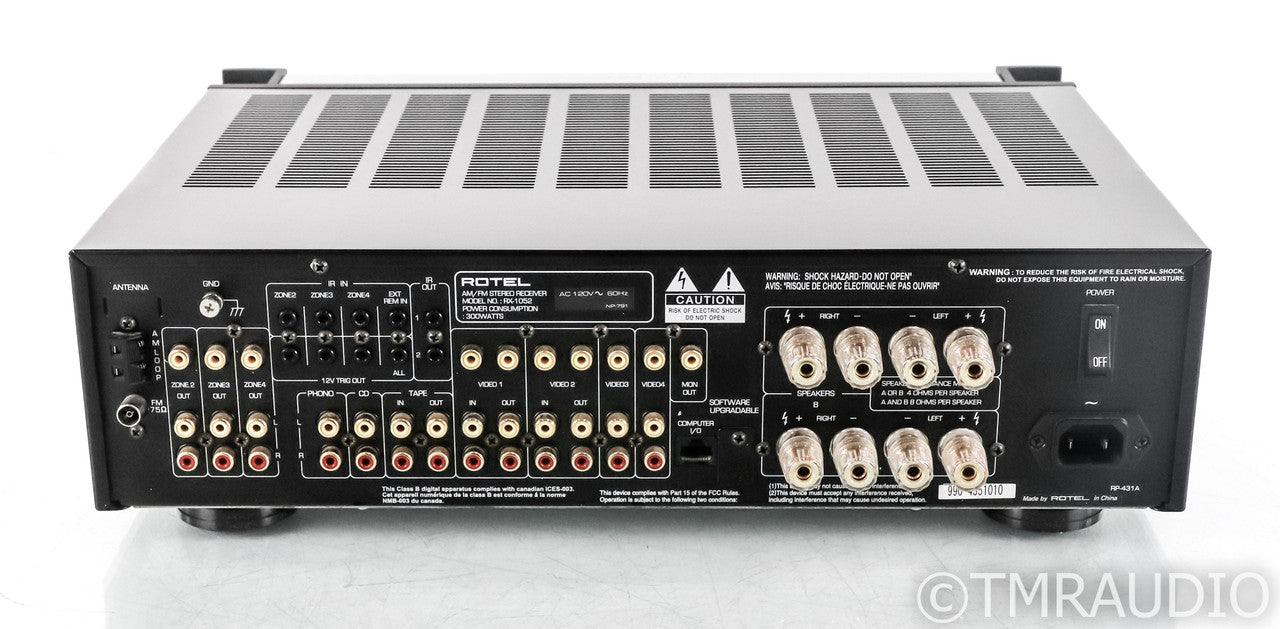 Rotel RX-1052 Integrated Stereo Amplifier; RX1052; Remote; Silver; MM Phono