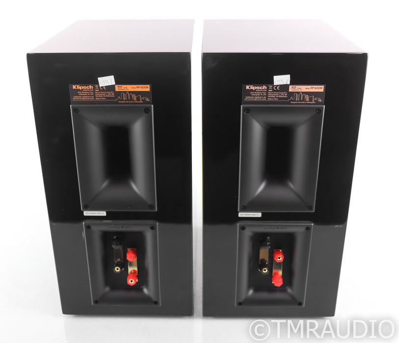 Klipsch RP-600M Bookshelf Speakers; RP600M; Gloss Black Pair
