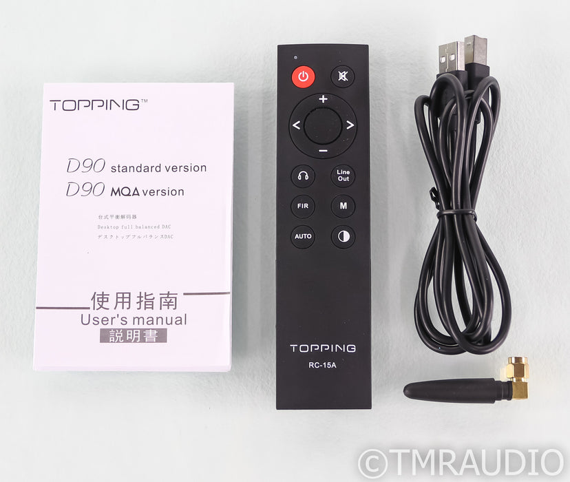 Topping D90 DAC; Remote; Black; D/A Converter