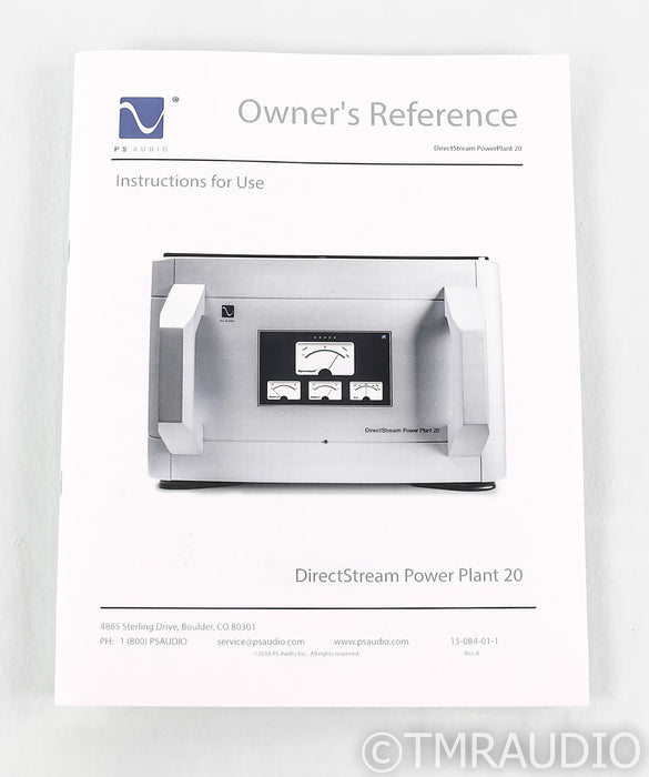 PS Audio DirectStream Power Plant 20 AC Power Regenerator; Black