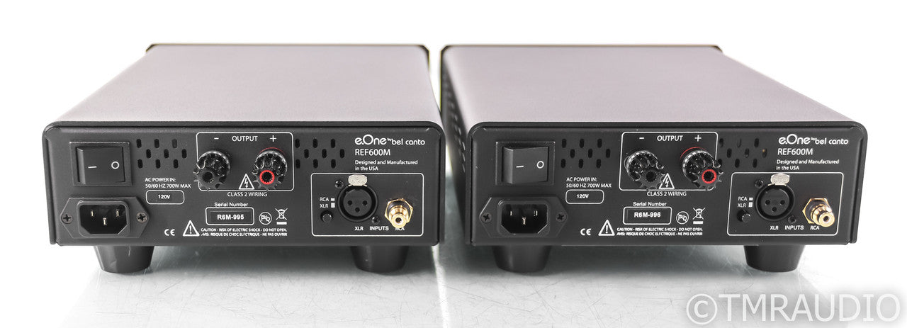 Bel Canto e.One REF600M Mono Power Amplifier; Black Pair; REF-600M
