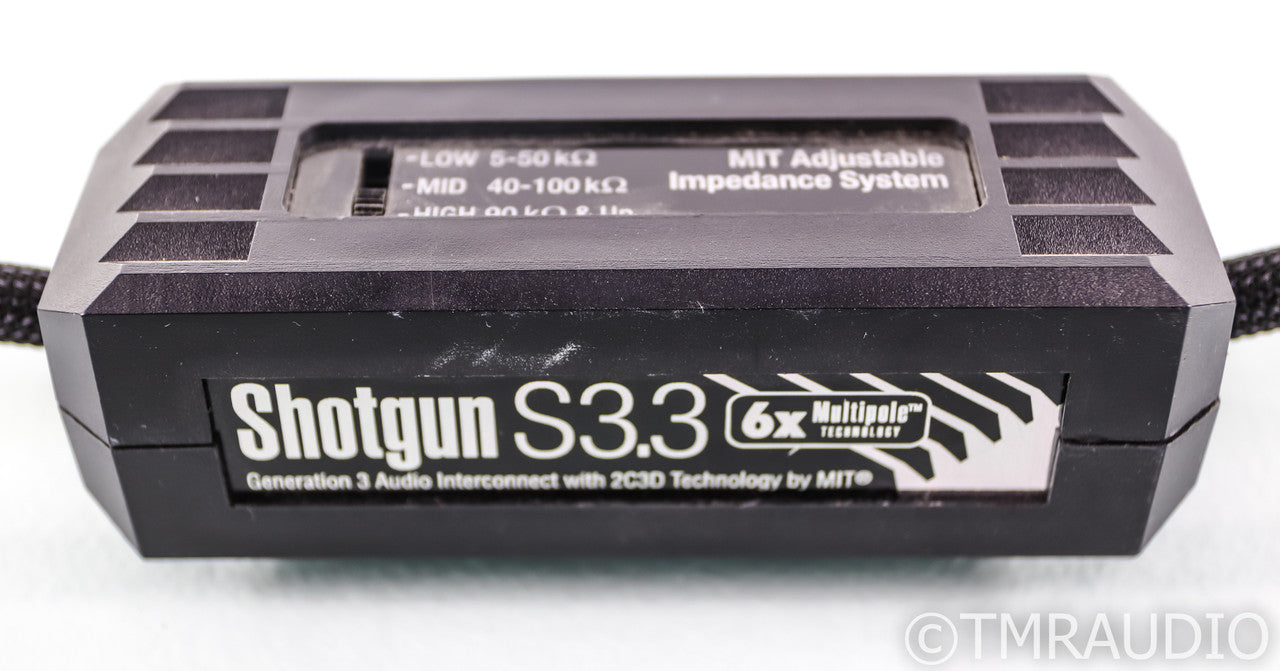 MIT Shotgun S3.3 RCA Cables; 1m Pair Interconnects; Adjustable Impedance