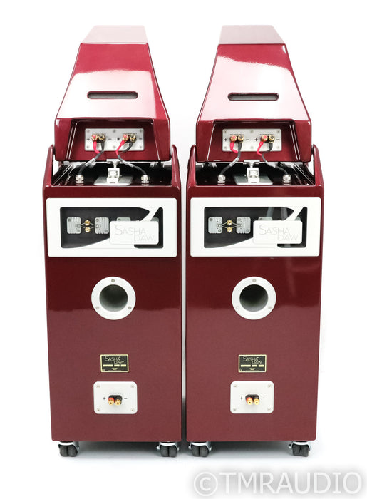 Wilson Audio Sasha DAW Floorstanding Speakers; IsoAcoustics; Crimson Satin Pair