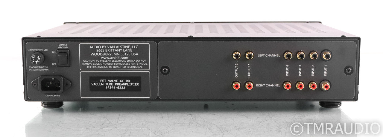 Van Alstine Audio FET VALVE CF RB Stereo Tube Preamplifier; Black
