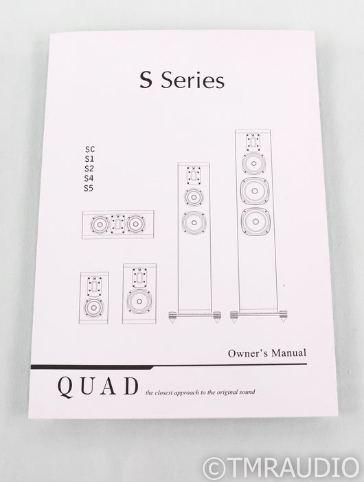 Quad S2 Bookshelf Speakers; S-2; Black Pair