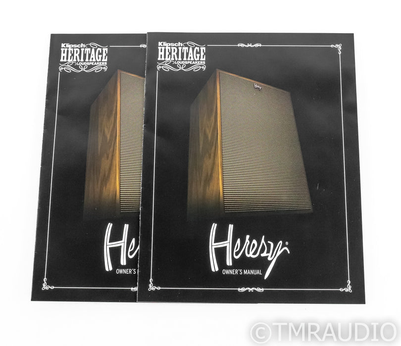Klipcsh Heresy IV Floorstanding Speakers; Black Ash Pair