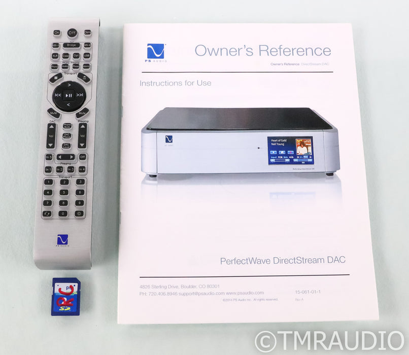 PS Audio PerfectWave DirectStream DAC; Remote; Silver; Bridge II; DSD (Used)