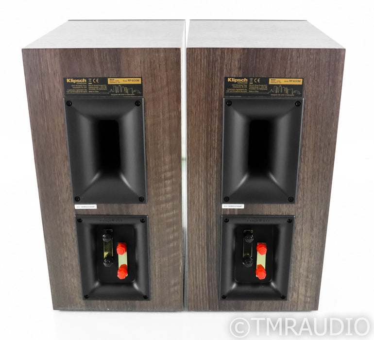 Klipsch RP-600M Bookshelf Speakers; RP600M; Walnut Pair
